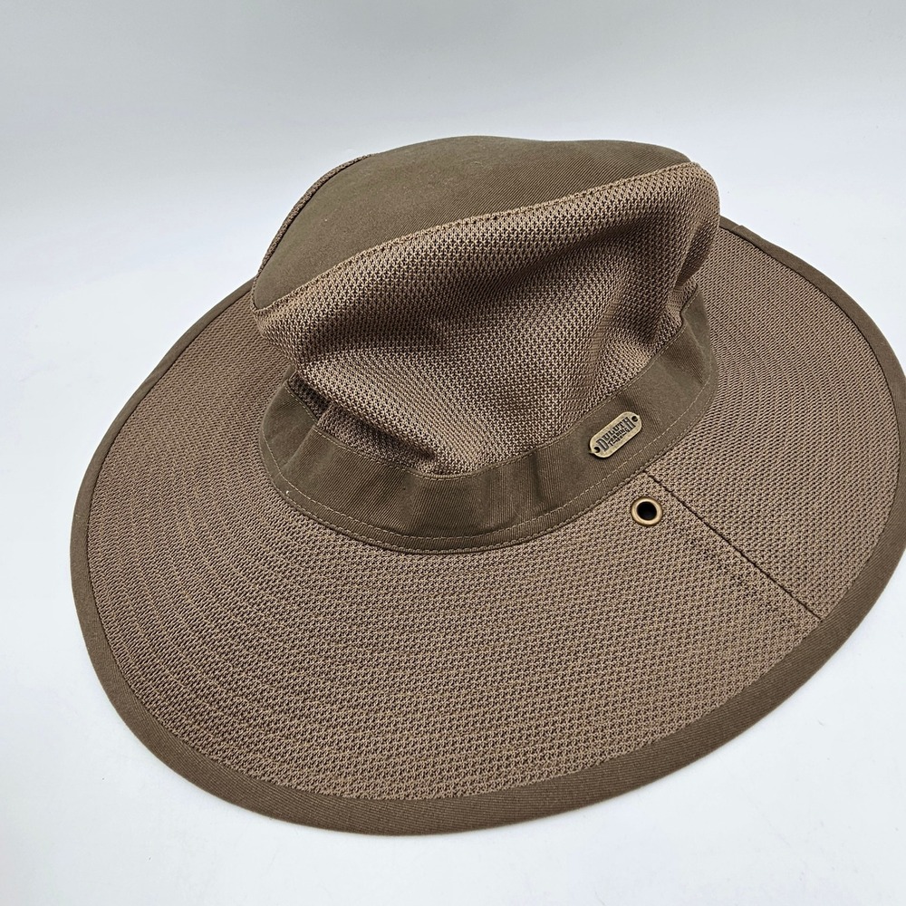Duluth Trading Co Brown Mesh Sun Hat Wide Brim Fishing Gardening 2XL